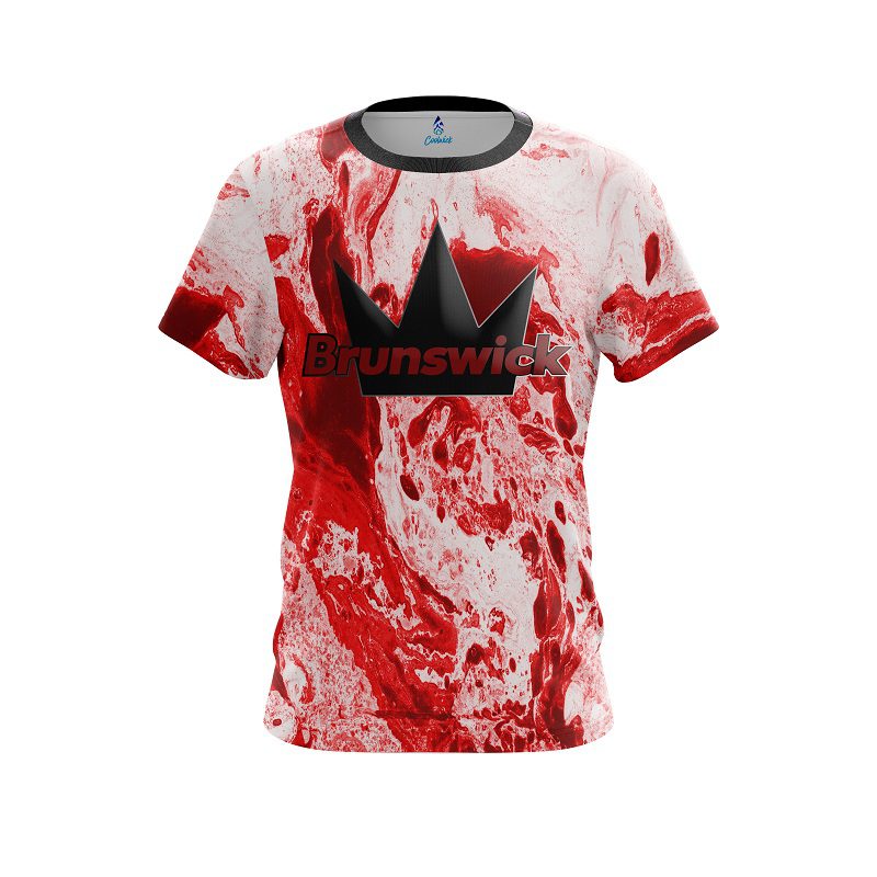 Brunswick Marble Red CoolWick Bowling Jersey
