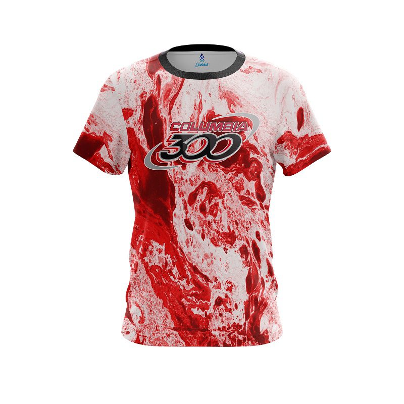 Columbia 300 Marble Red CoolWick Bowling Jersey