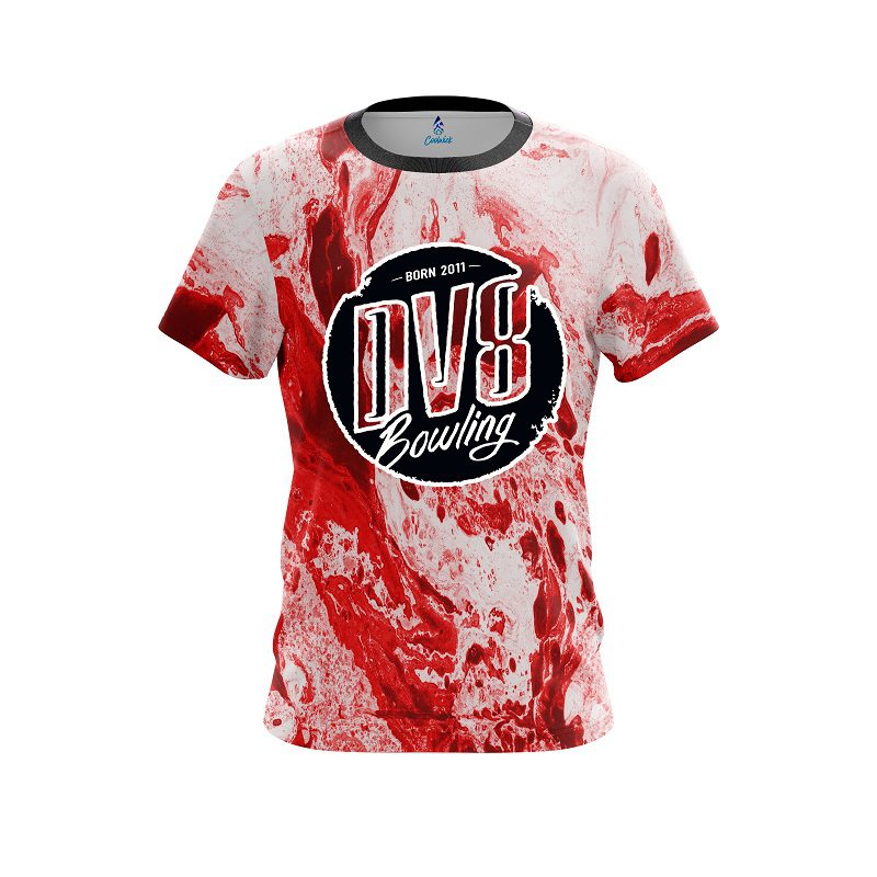 DV8 Marble Red CoolWick Bowling Jersey