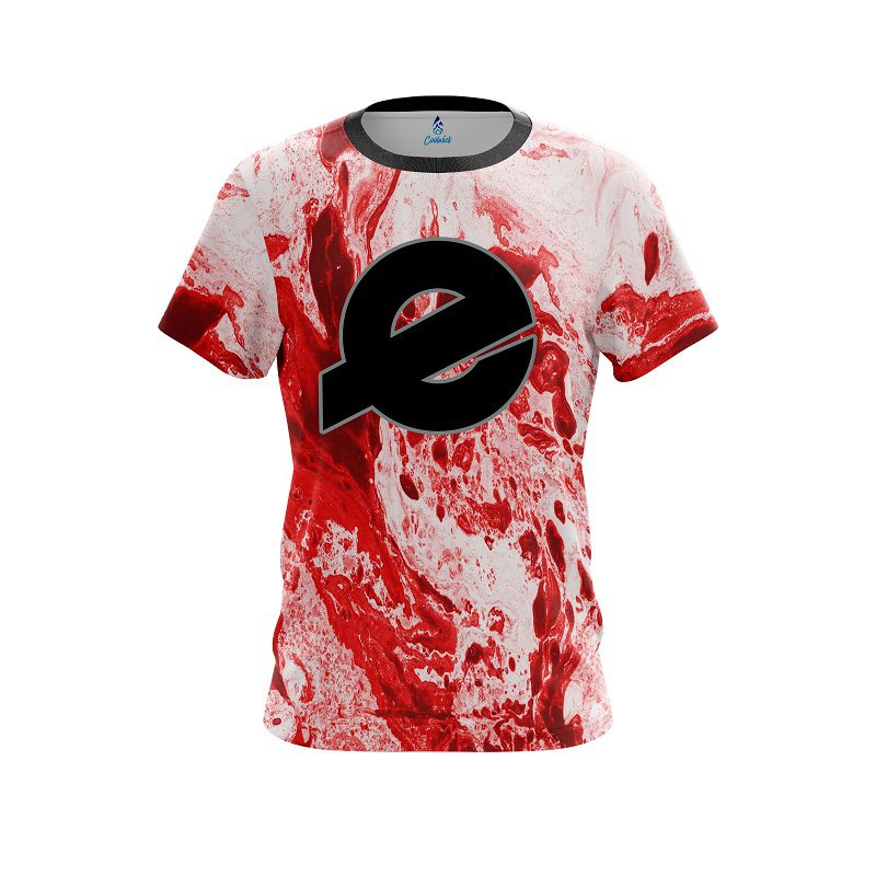 Ebonite Marble Red CoolWick Bowling Jersey