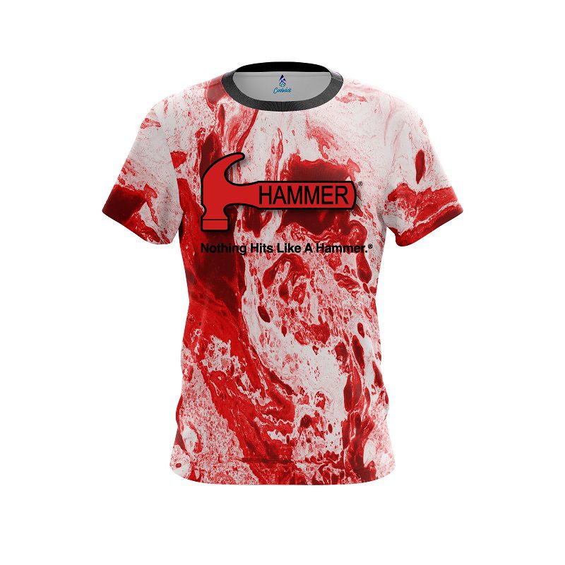 Hammer Marble Red CoolWick Bowling Jersey