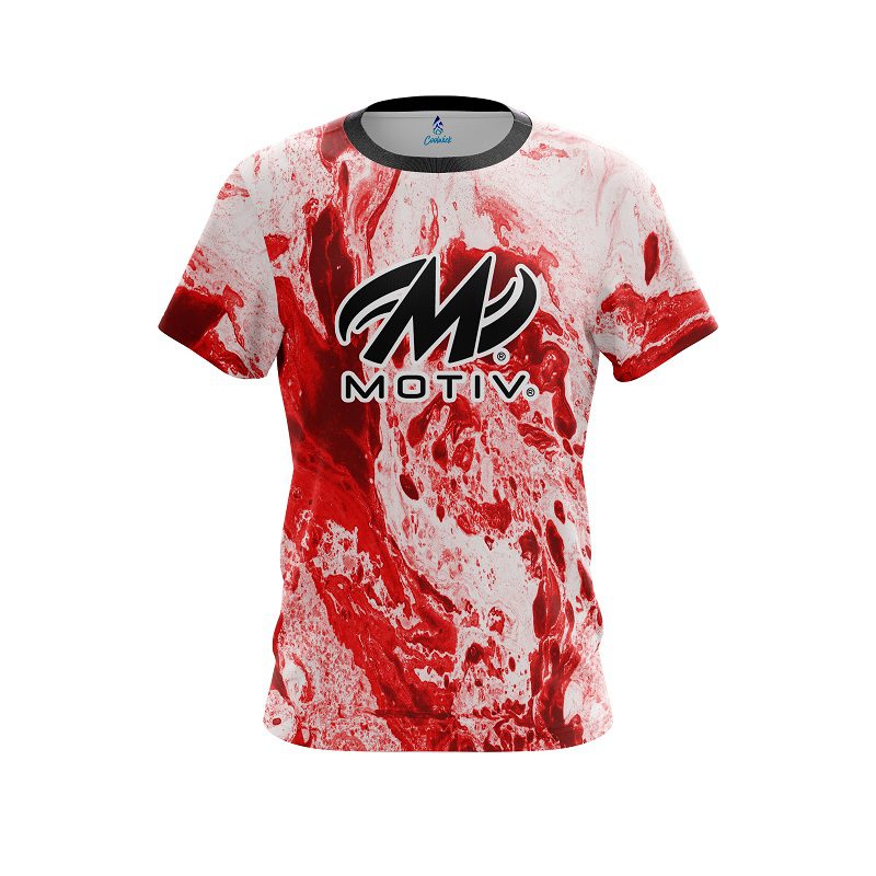 Motiv Marble Red CoolWick Bowling Jersey