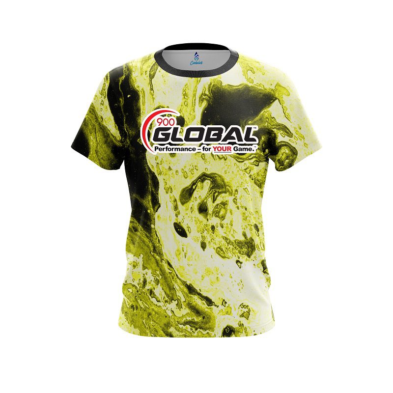 900 Global Marble Yellow CoolWick Bowling Jersey