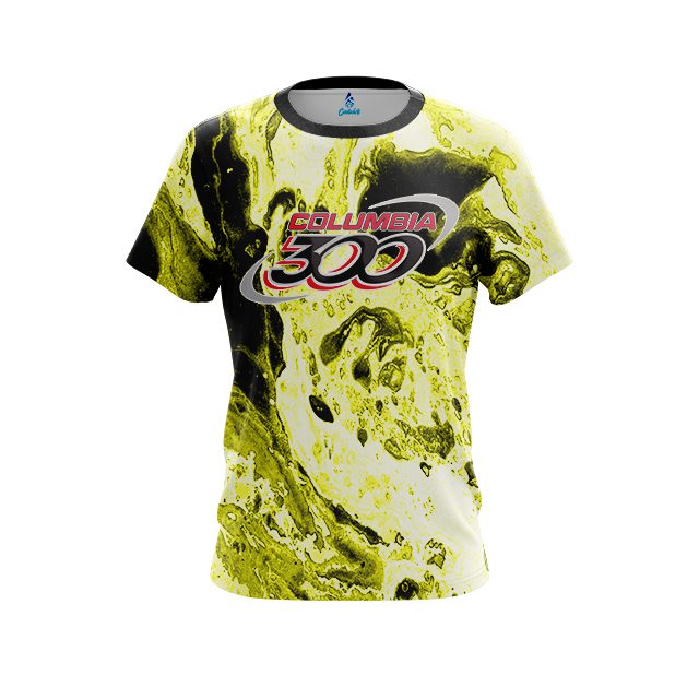 Columbia 300 Marble Yellow CoolWick Bowling Jersey