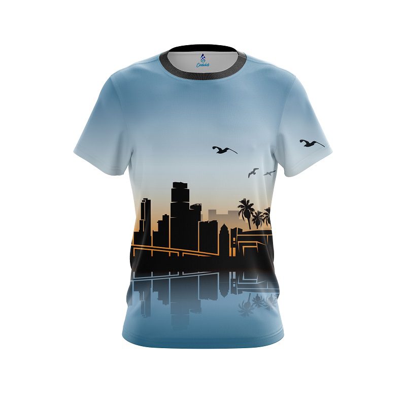 Plain Miami Skyline CoolWick Bowling Jersey