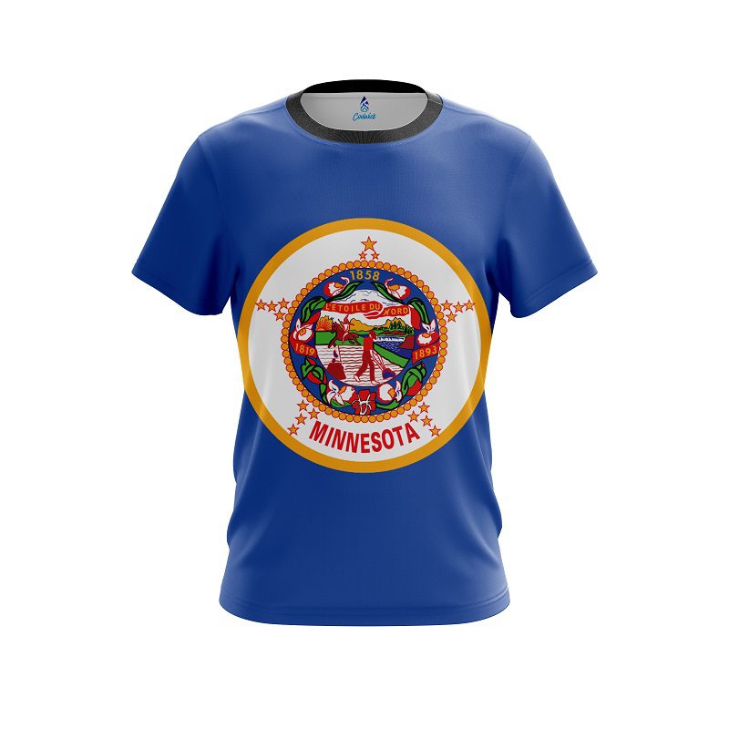 Plain Minnesota Flag CoolWick Bowling Jersey