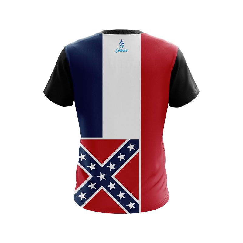 Plain Mississippi Flag CoolWick Bowling Jersey - Image 2