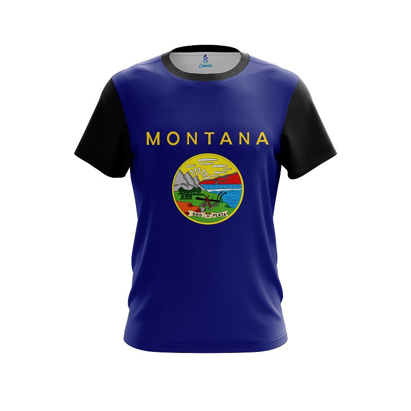 Plain Montana Flag CoolWick Bowling Jersey