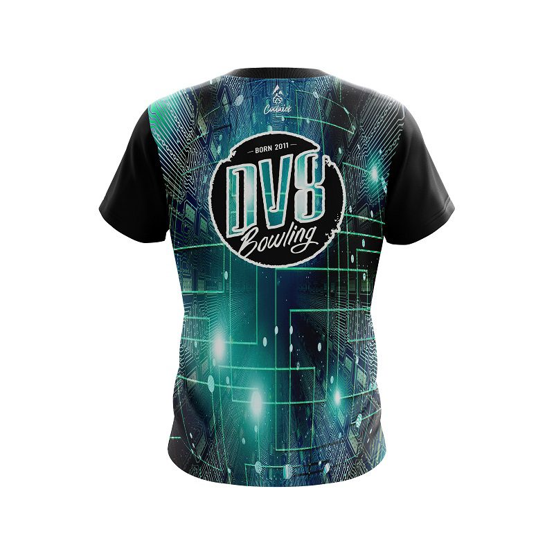 DV8 Motherboard Aqua CoolWick Bowling Jersey - Image 2