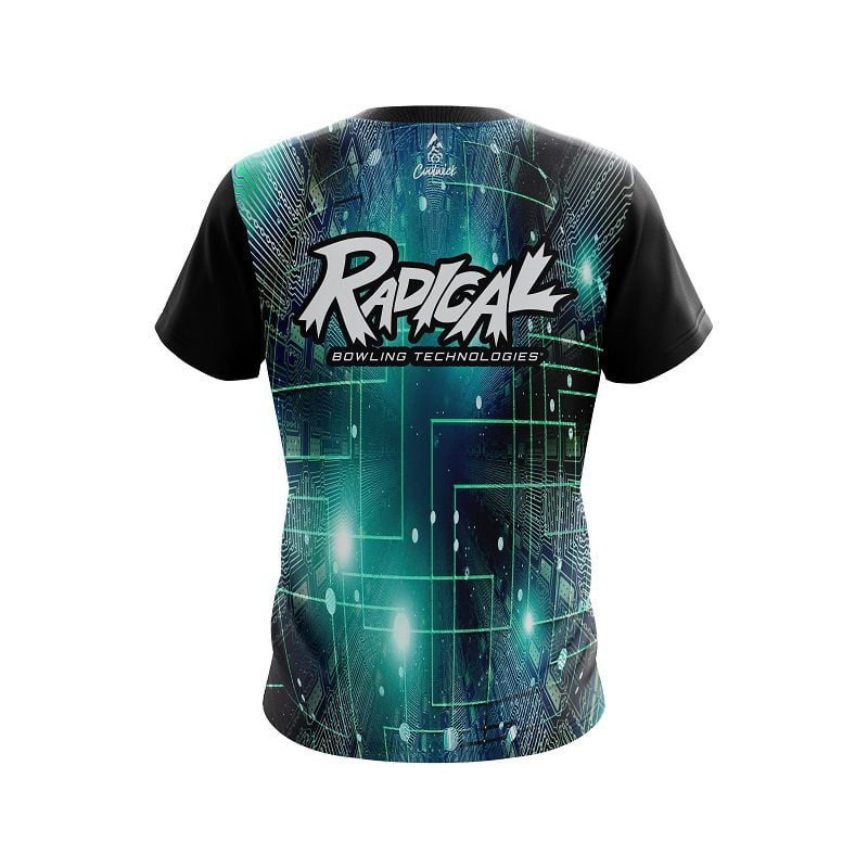 Radical Motherboard Aqua CoolWick Bowling Jersey - Image 2