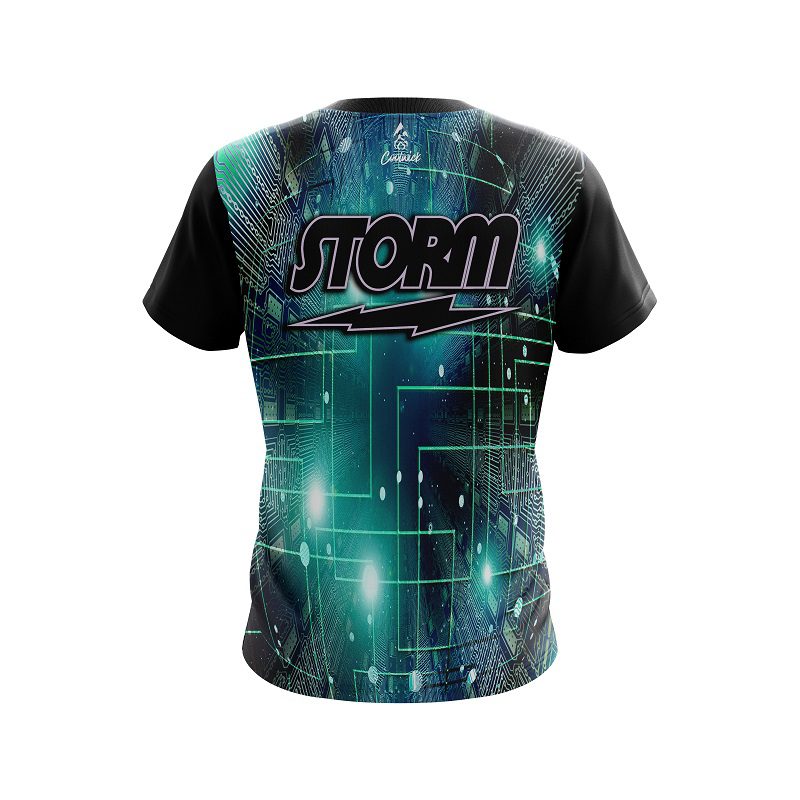 Storm Motherboard Aqua CoolWick Bowling Jersey - Image 2