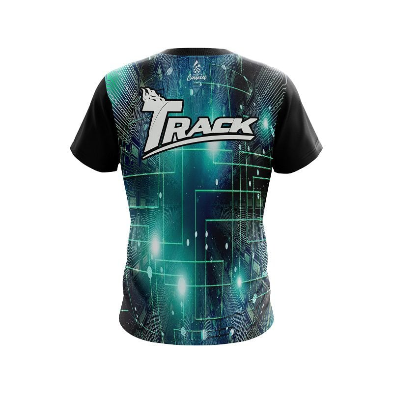 Track Motherboard Aqua CoolWick Bowling Jersey - Image 2