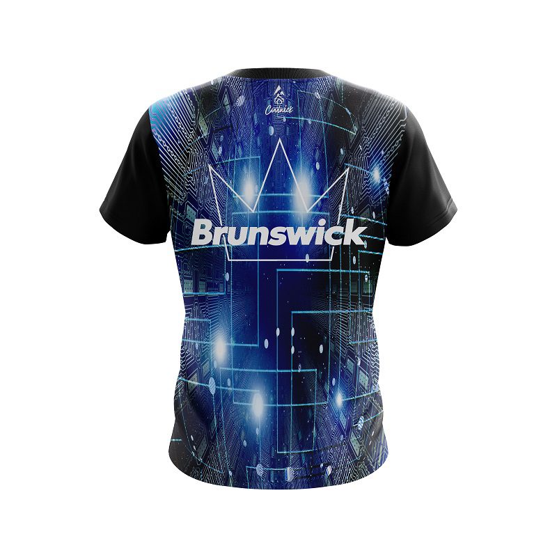 Brunswick Motherboard Blue CoolWick Bowling Jersey - Image 2