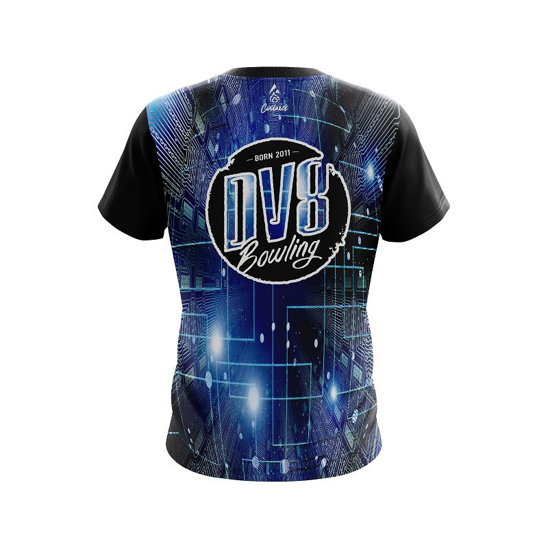 DV8 Motherboard Blue CoolWick Bowling Jersey - Image 2