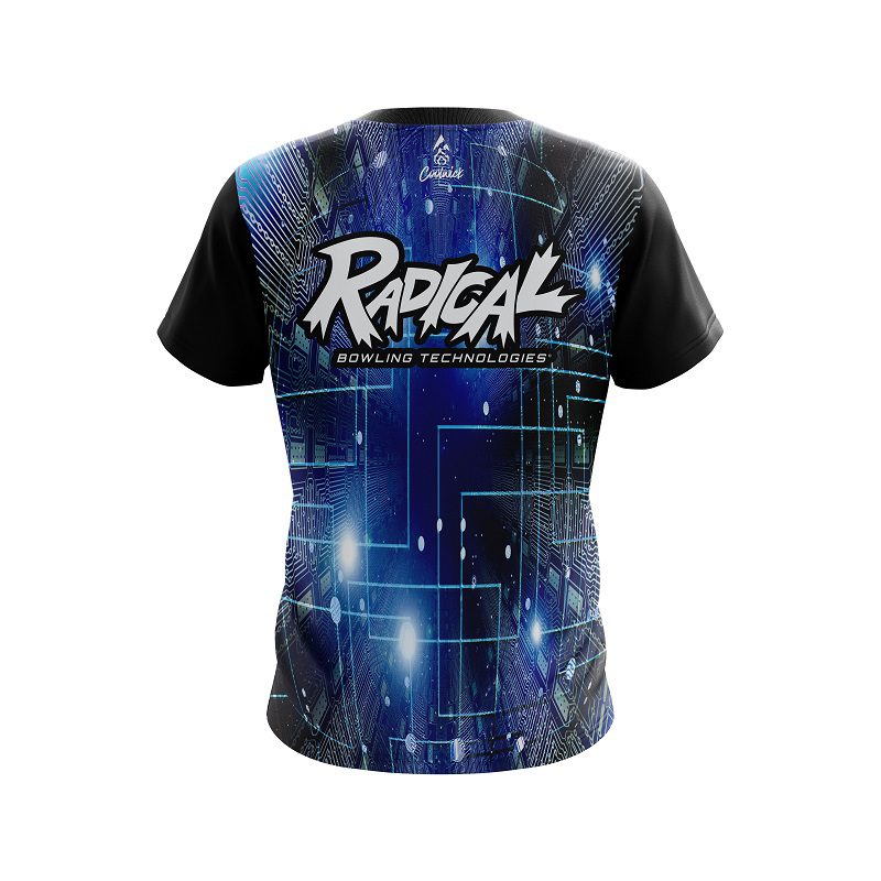 Radical Motherboard Blue CoolWick Bowling Jersey - Image 2