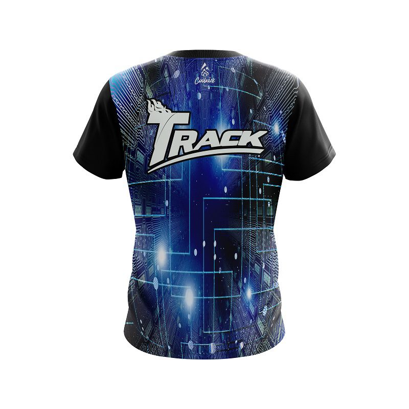Track Motherboard Blue CoolWick Bowling Jersey - Image 2