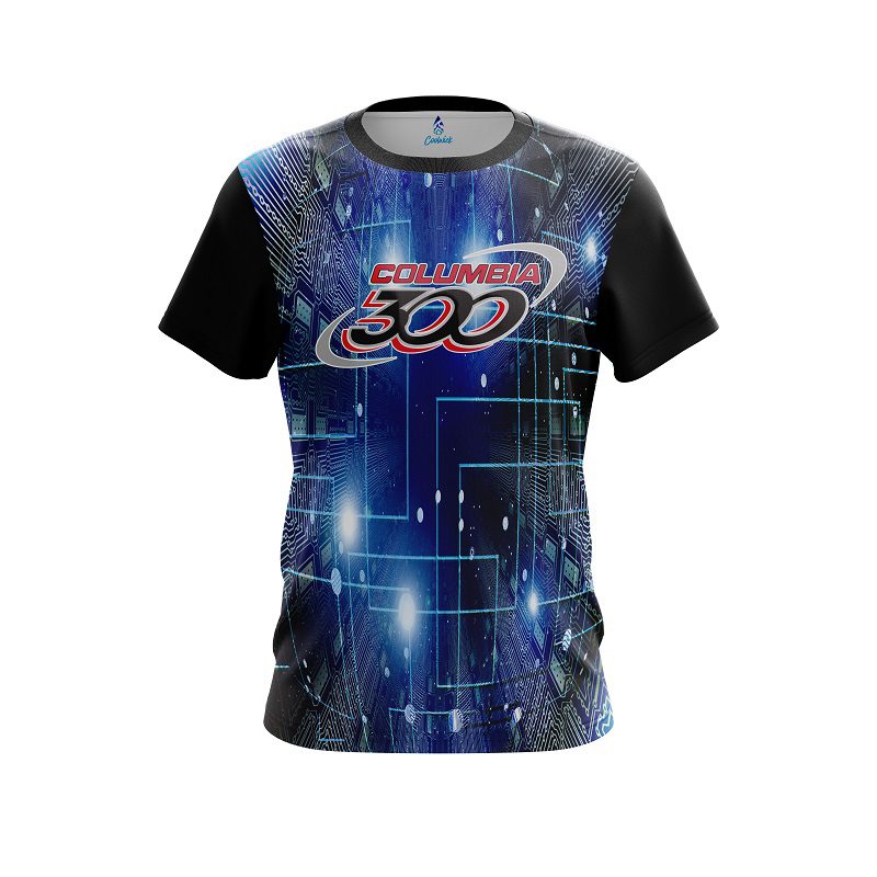 Columbia 300 Motherboard Blue CoolWick Bowling Jersey