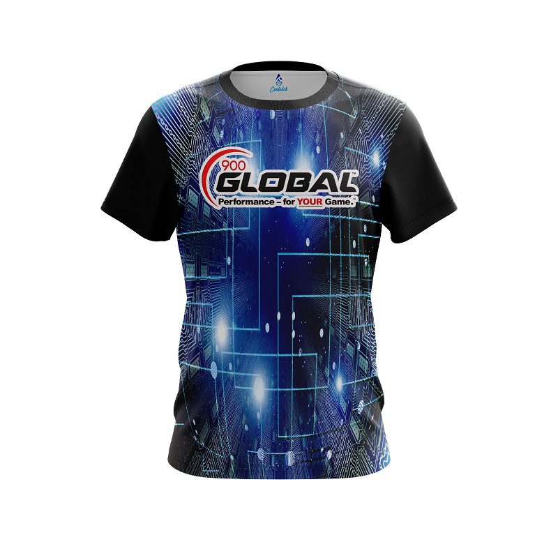 900 Global Motherboard Blue CoolWick Bowling Jersey