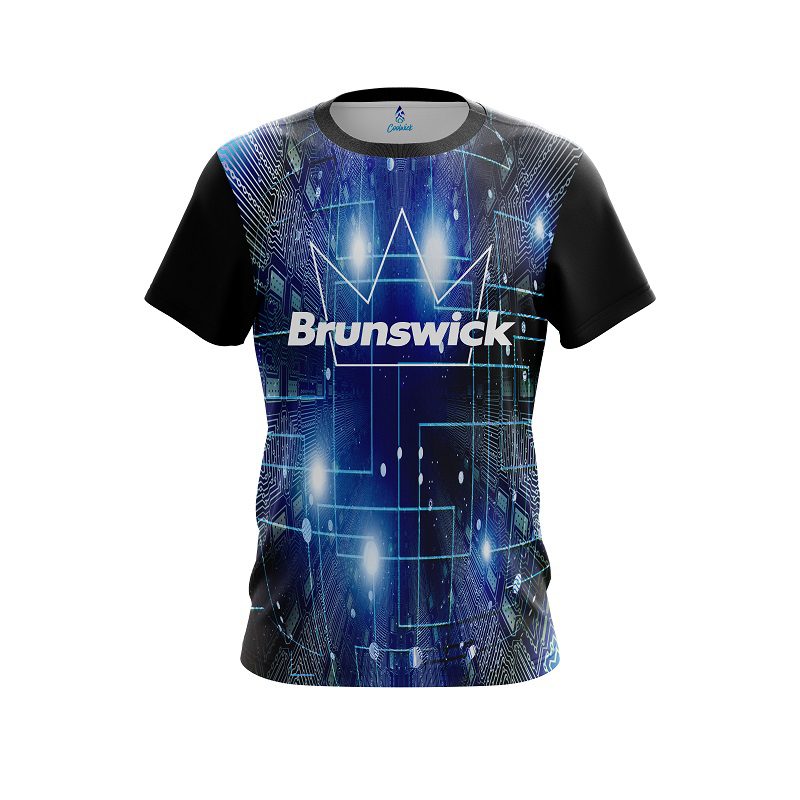 Brunswick Motherboard Blue CoolWick Bowling Jersey
