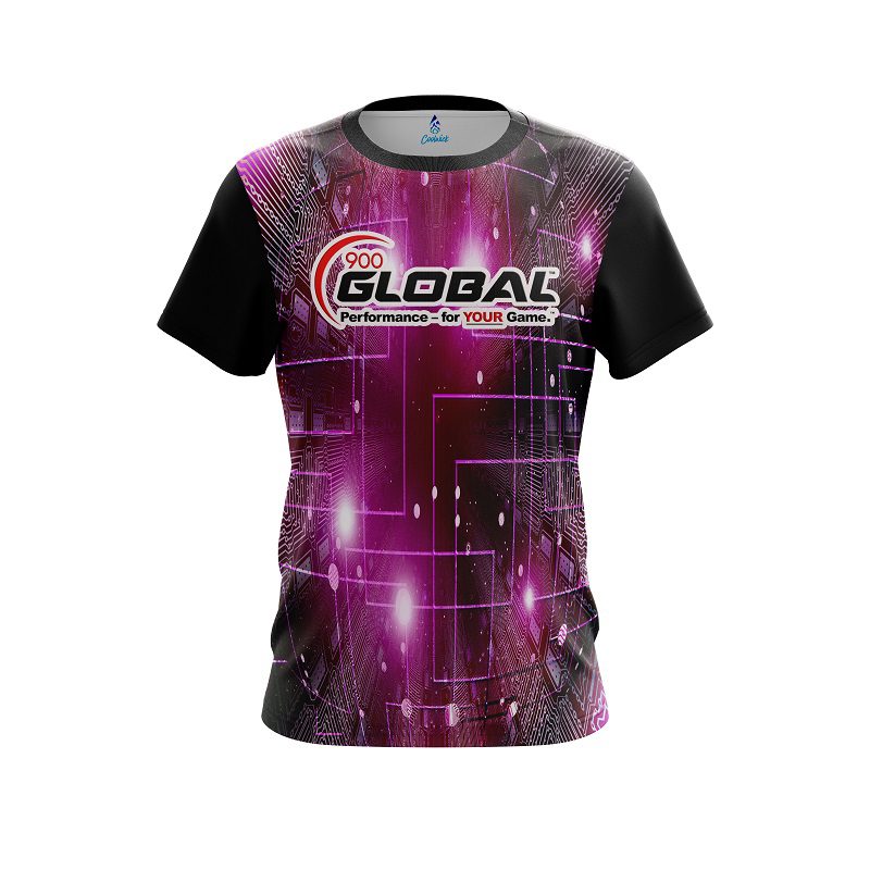 900 Global Motherboard Pink CoolWick Bowling Jersey