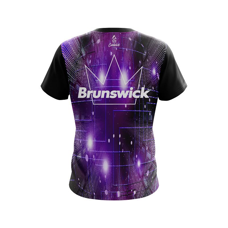 Brunswick Motherboard Purple CoolWick Bowling Jersey - Image 2