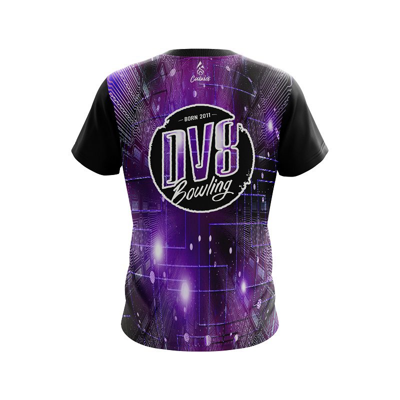 DV8 Motherboard Purple CoolWick Bowling Jersey - Image 2