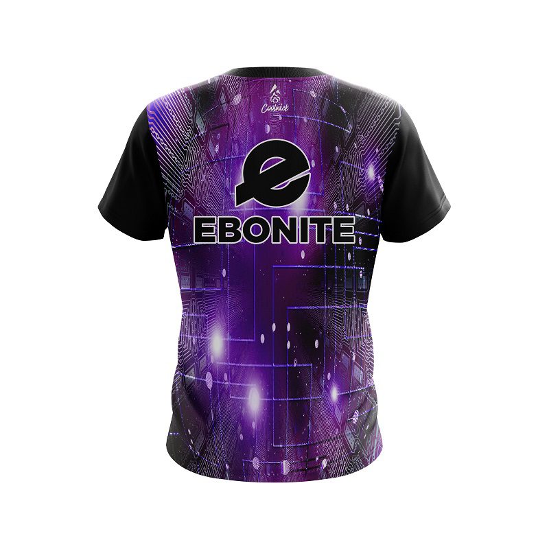 Ebonite Motherboard Purple CoolWick Bowling Jersey - Image 2