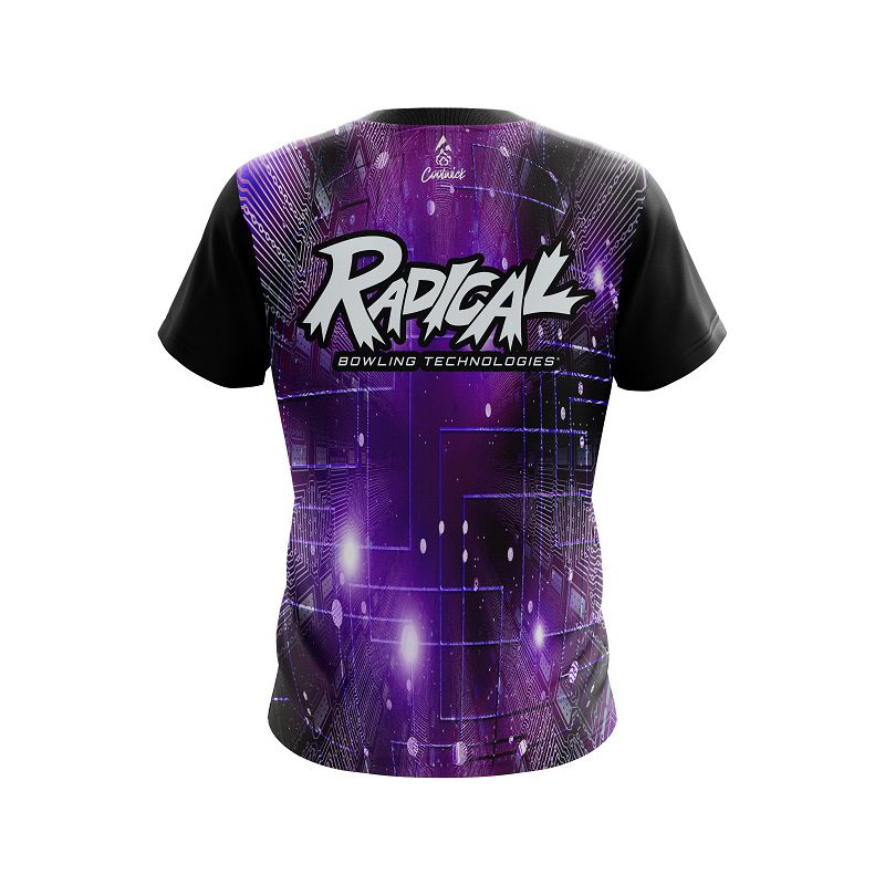 Radical Motherboard Purple CoolWick Bowling Jersey - Image 2