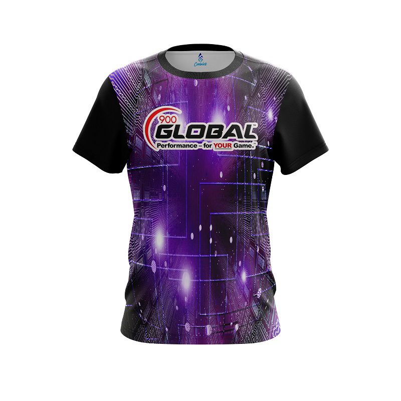900 Global Motherboard Purple CoolWick Bowling Jersey