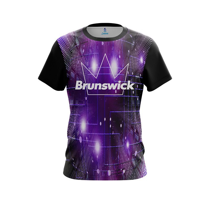 Brunswick Motherboard Purple CoolWick Bowling Jersey