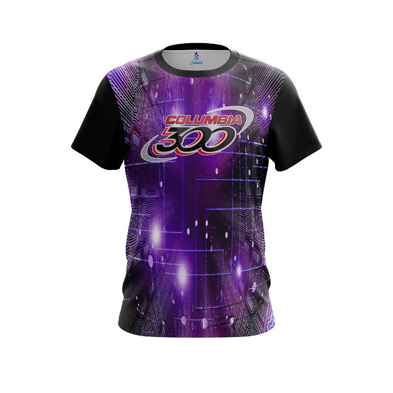 Columbia 300 Motherboard Purple CoolWick Bowling Jersey