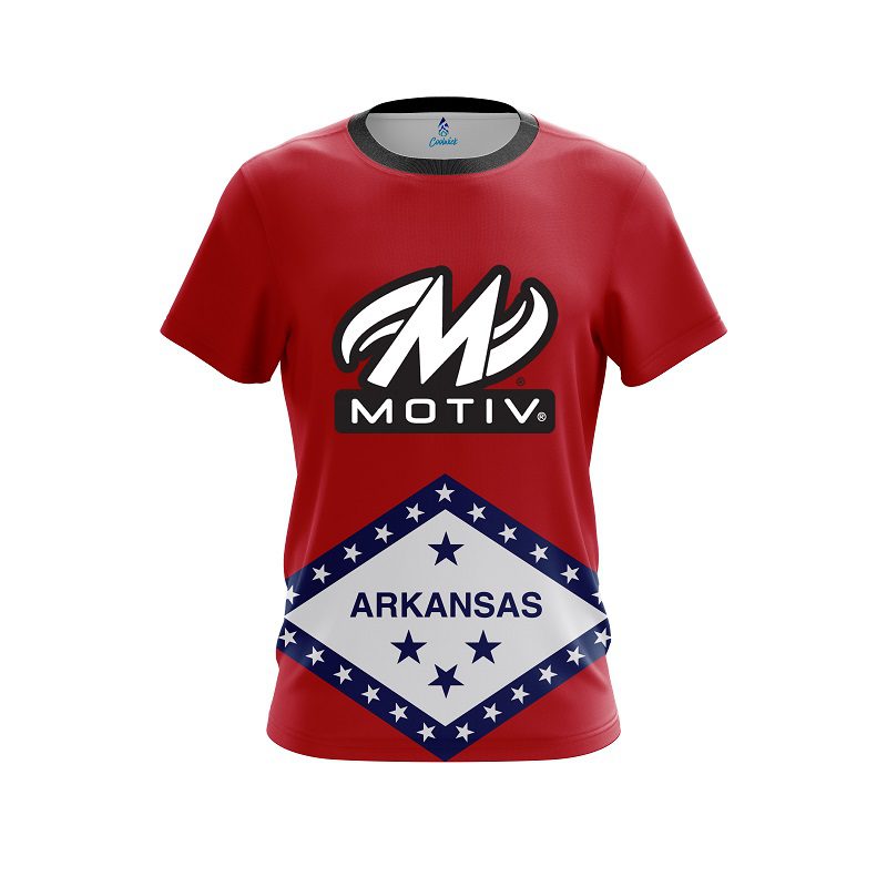 Motiv Arkansas Flag CoolWick Bowling Jersey