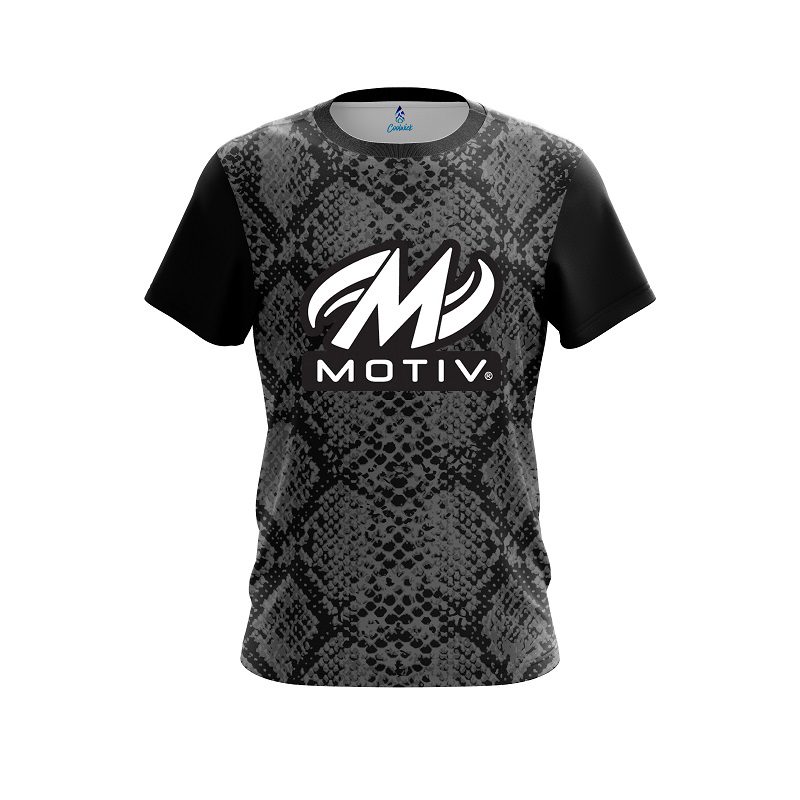 Motiv Snake Skin Black CoolWick Bowling Jersey