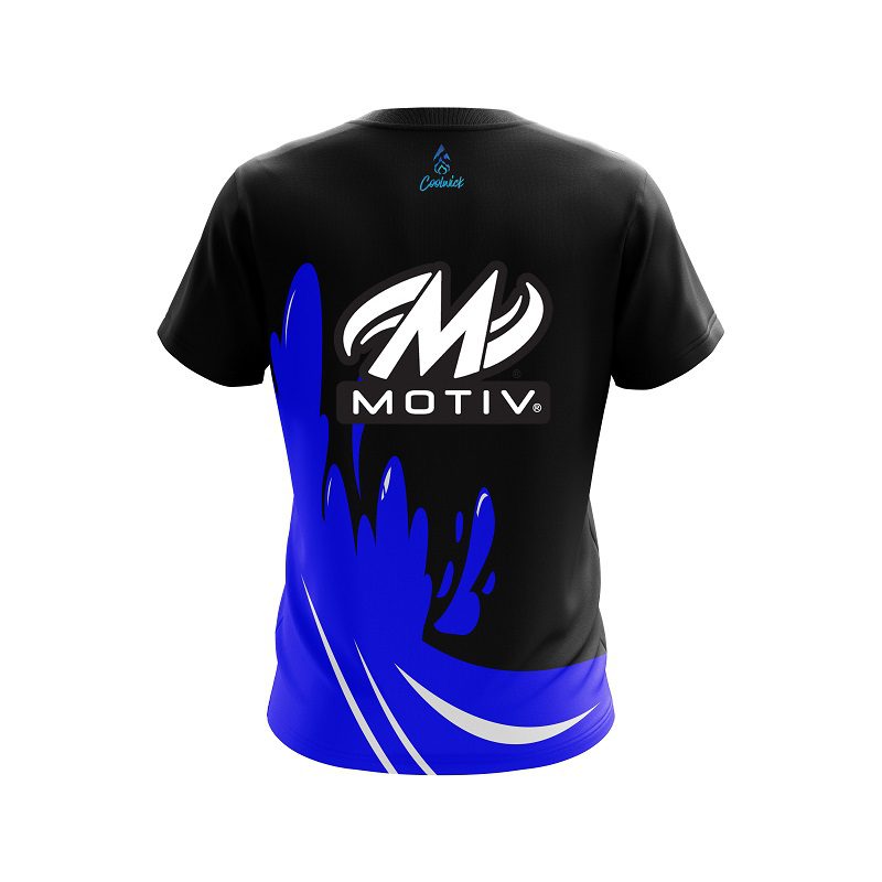 Motiv Blue Splash CoolWick Bowling Jersey - Image 2