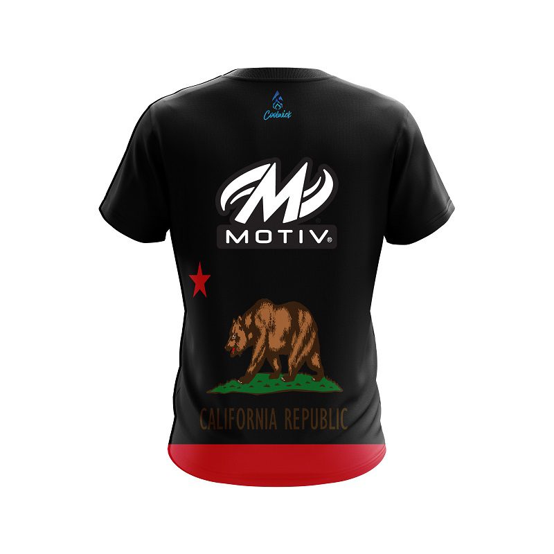 Motiv California Republic Flag CoolWick Bowling Jersey - Image 2