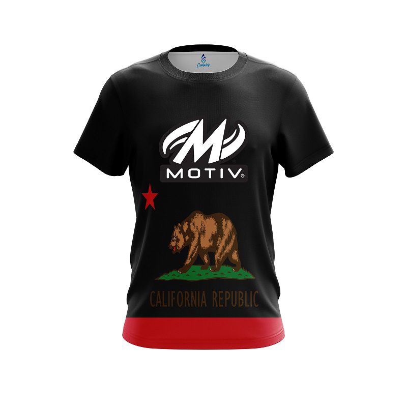 Motiv California Republic Flag CoolWick Bowling Jersey