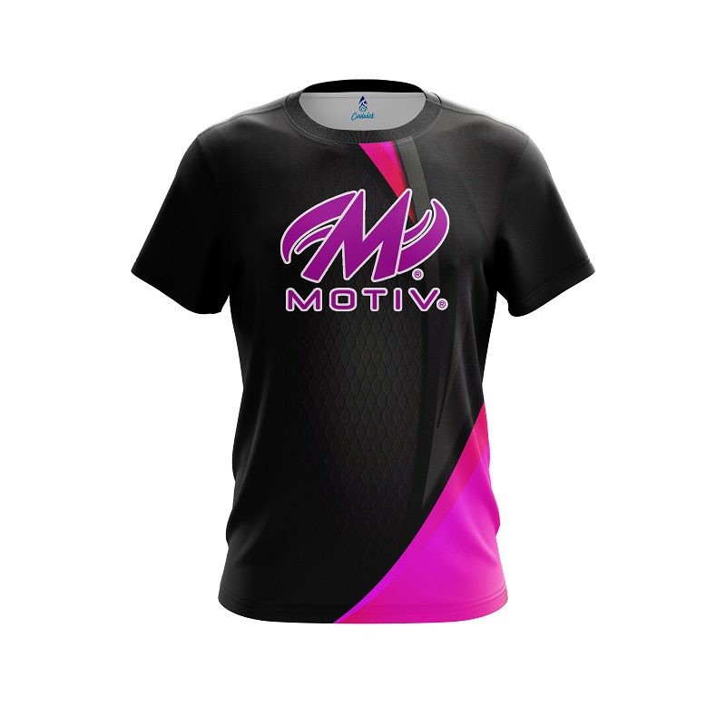 Motiv Carbon Pink Swirl CoolWick Bowling Jersey