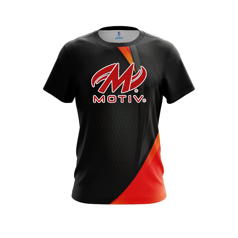 Motiv Carbon Red Swirl CoolWick Bowling Jersey