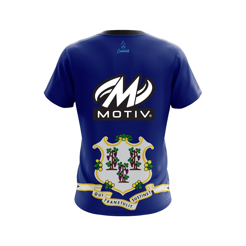 Motiv Connecticut Flag CoolWick Bowling Jersey - Image 2