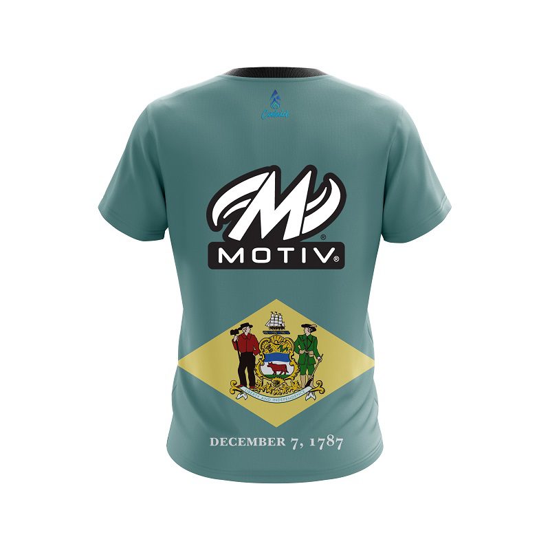 Motiv Delaware Flag CoolWick Bowling Jersey - Image 2