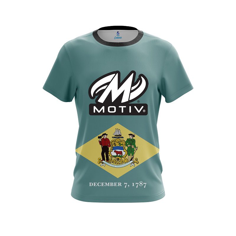 Motiv Delaware Flag CoolWick Bowling Jersey