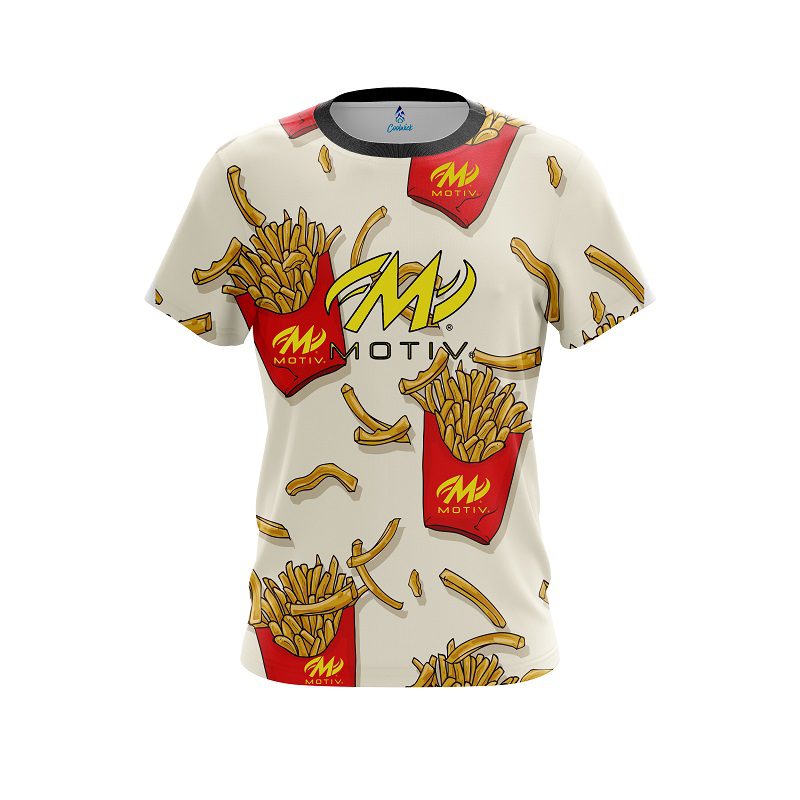 Motiv French Fries White CoolWick Bowling Jersey