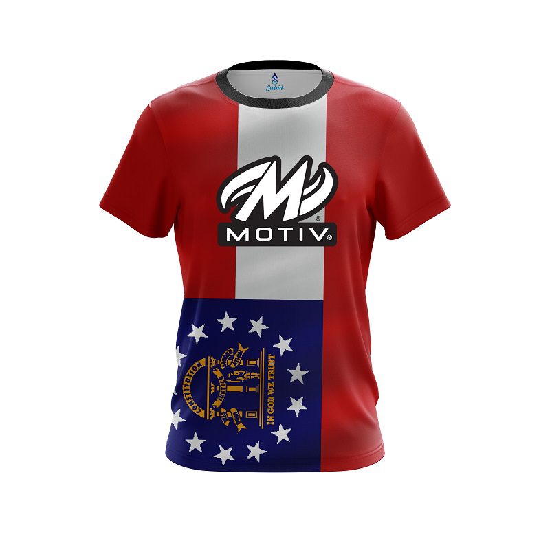 Motiv Georgia Flag CoolWick Bowling Jersey