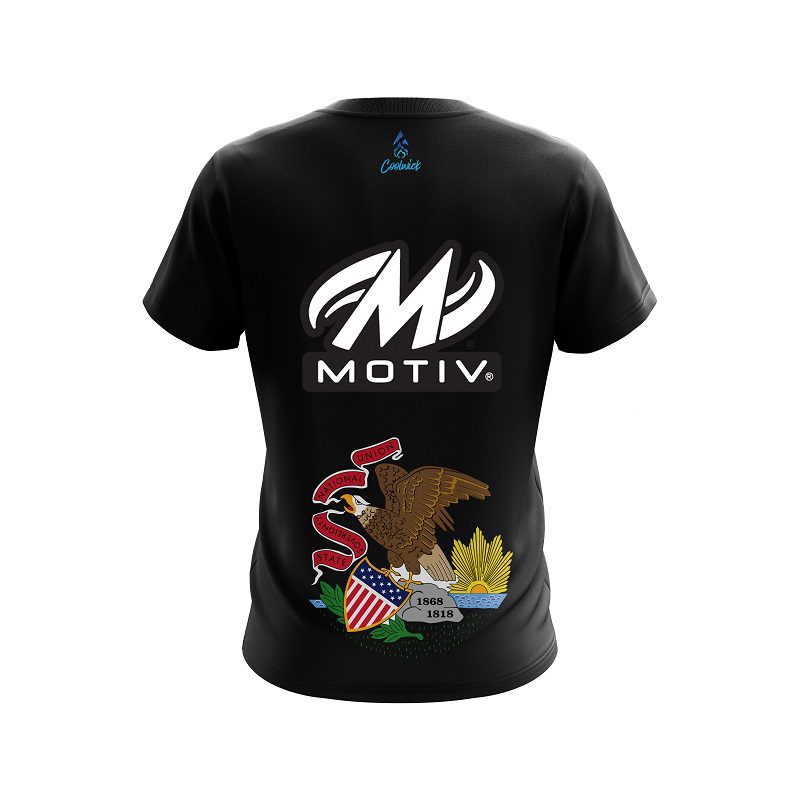 Motiv Illinois Flag CoolWick Bowling Jersey - Image 2