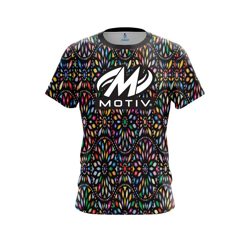 Motiv Kaleidoscope Black CoolWick Bowling Jersey