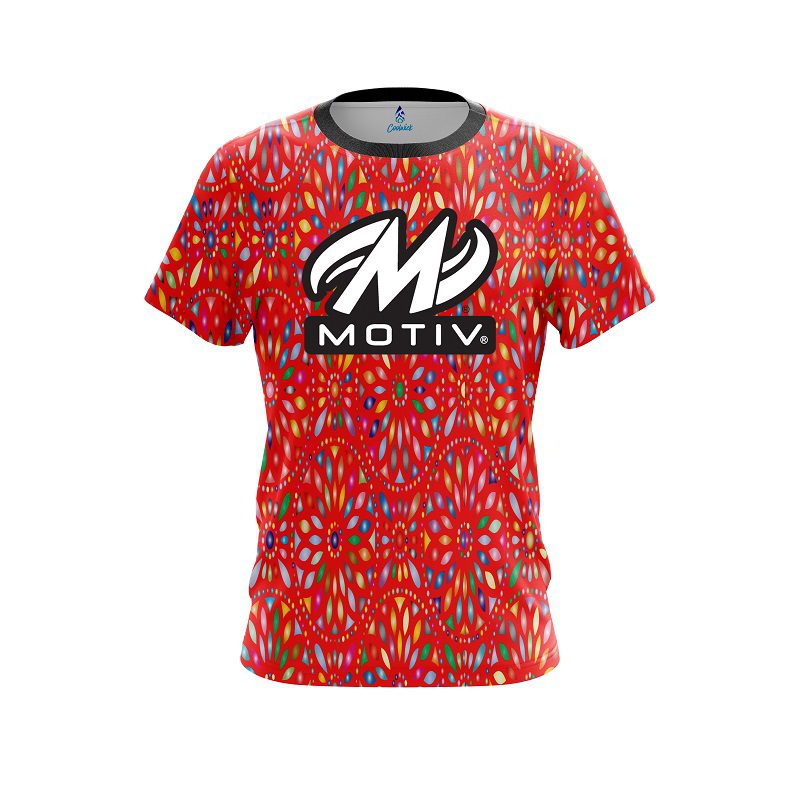 Motiv Kaleidoscope Red CoolWick Bowling Jersey