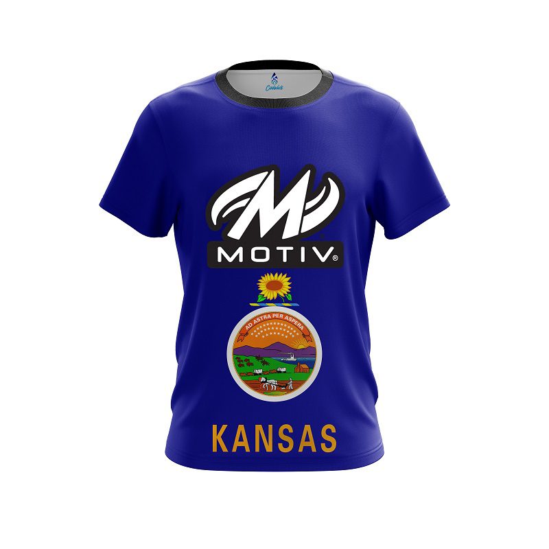 Motiv Kansas Flag CoolWick Bowling Jersey