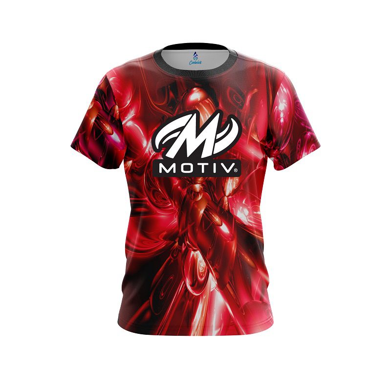 Motiv Liquid Plasma Red CoolWick Bowling Jersey