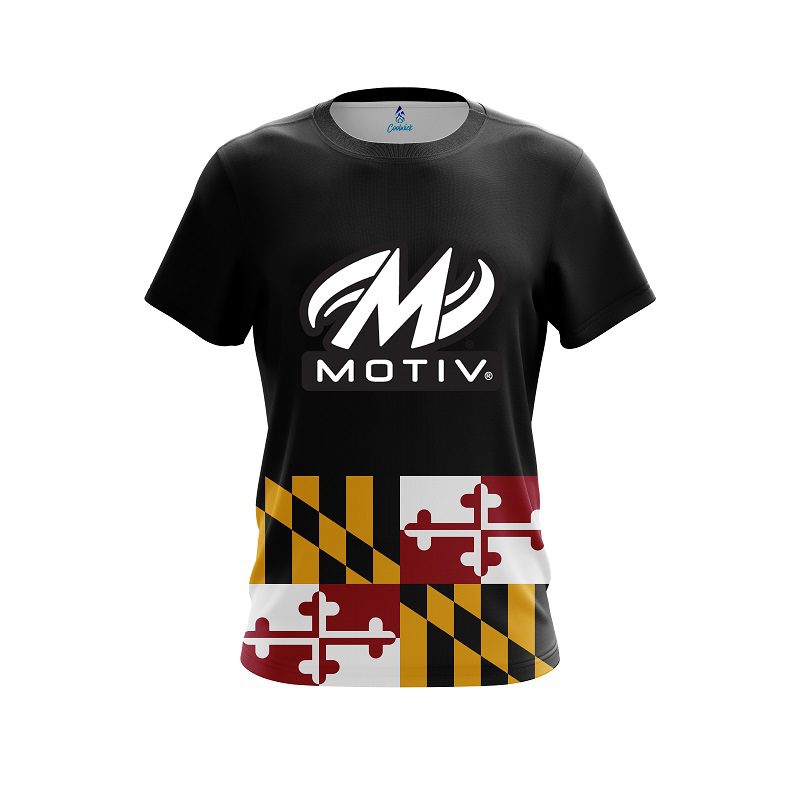 Motiv Maryland Flag CoolWick Bowling Jersey
