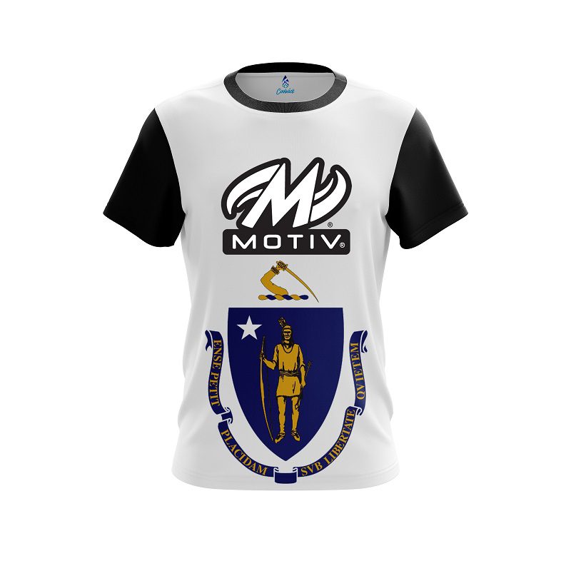 Motiv Masssachucets Flag CoolWick Bowling Jersey